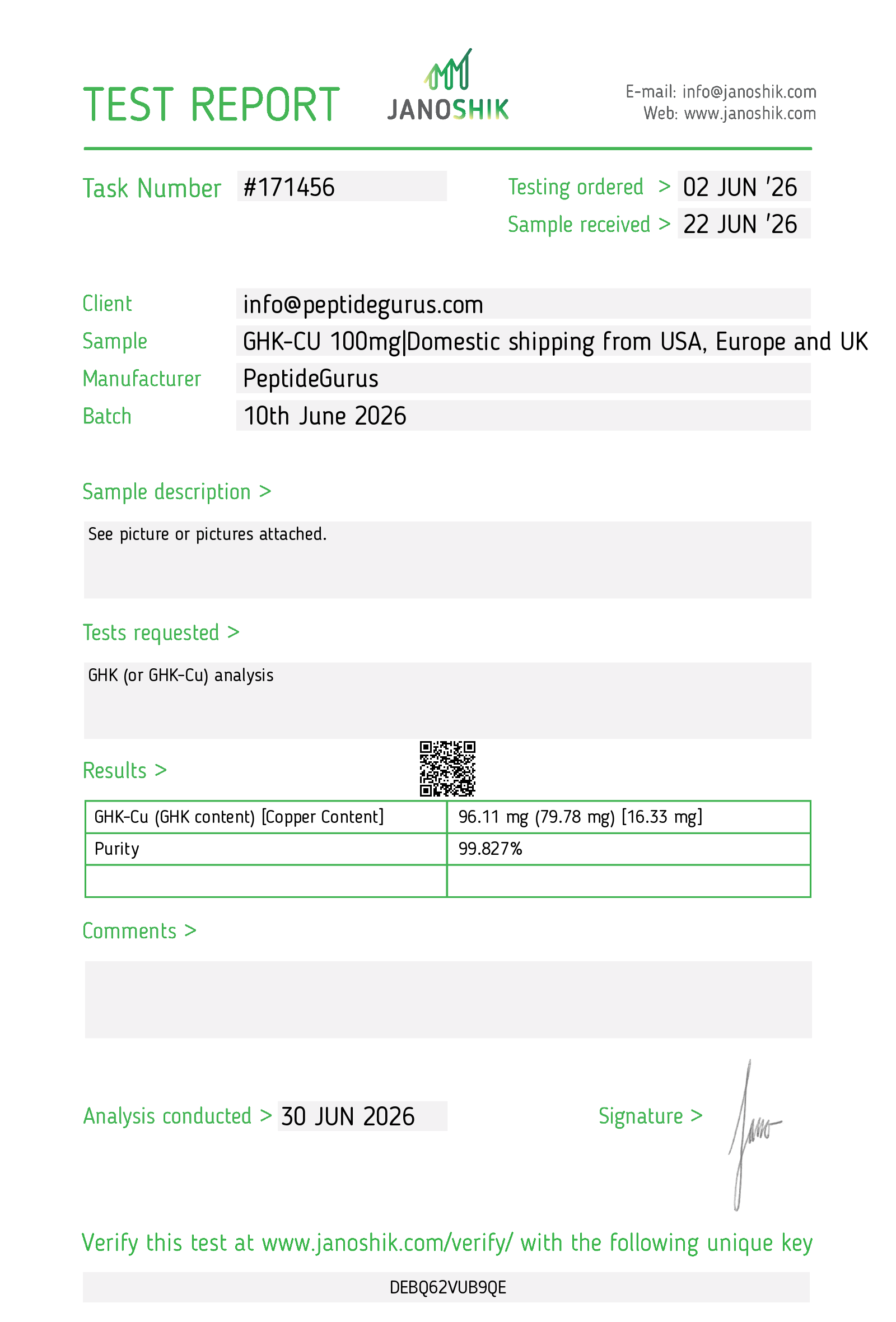 GHK-Cu 100mg Copper Peptide